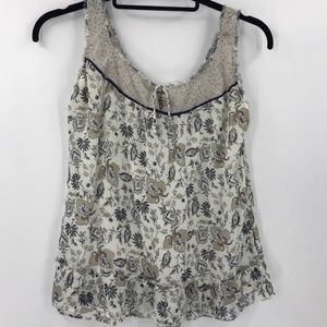🍀 Abercrombie Sleeveless Layered Floral Top